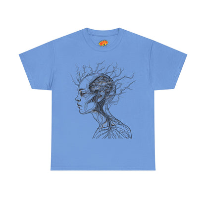 Anatomy Line Drawing Face Graphic Art Tee Shirt