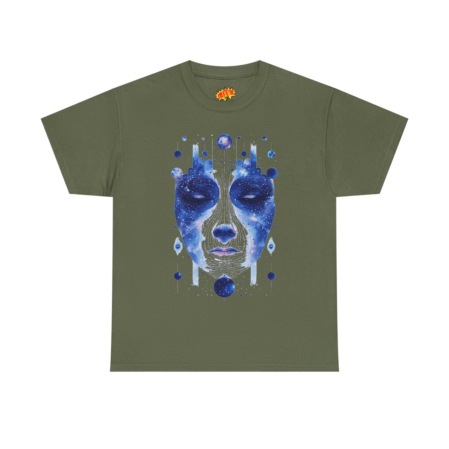 Cosmic Face Galaxy Graphic Space Art Tee Shirt *Multiple Colors*