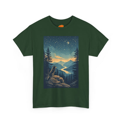 Mountain Wolf Starry Night T-Shirt