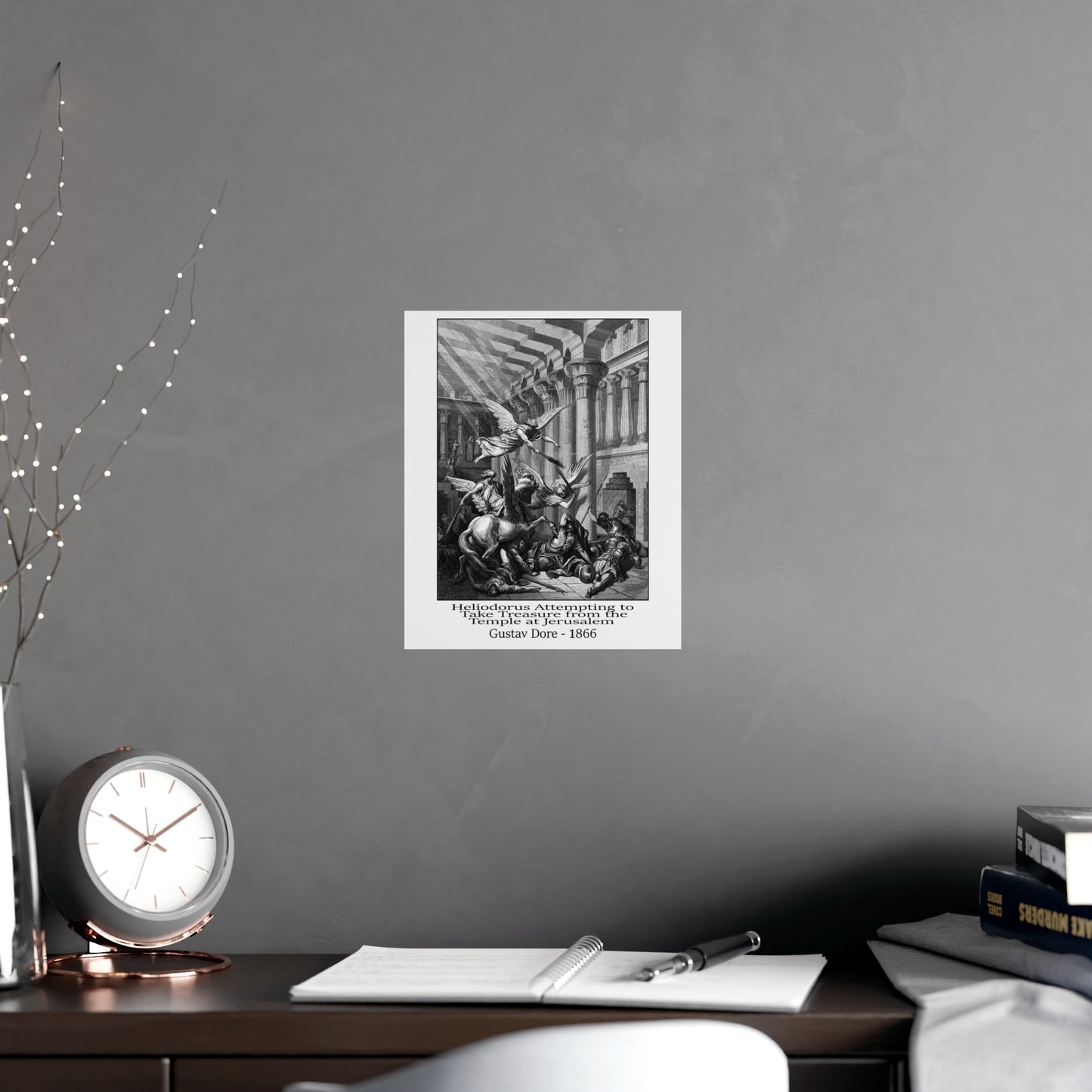 Heliodorus Warrior Angel Print - Gustav Dore, 1866