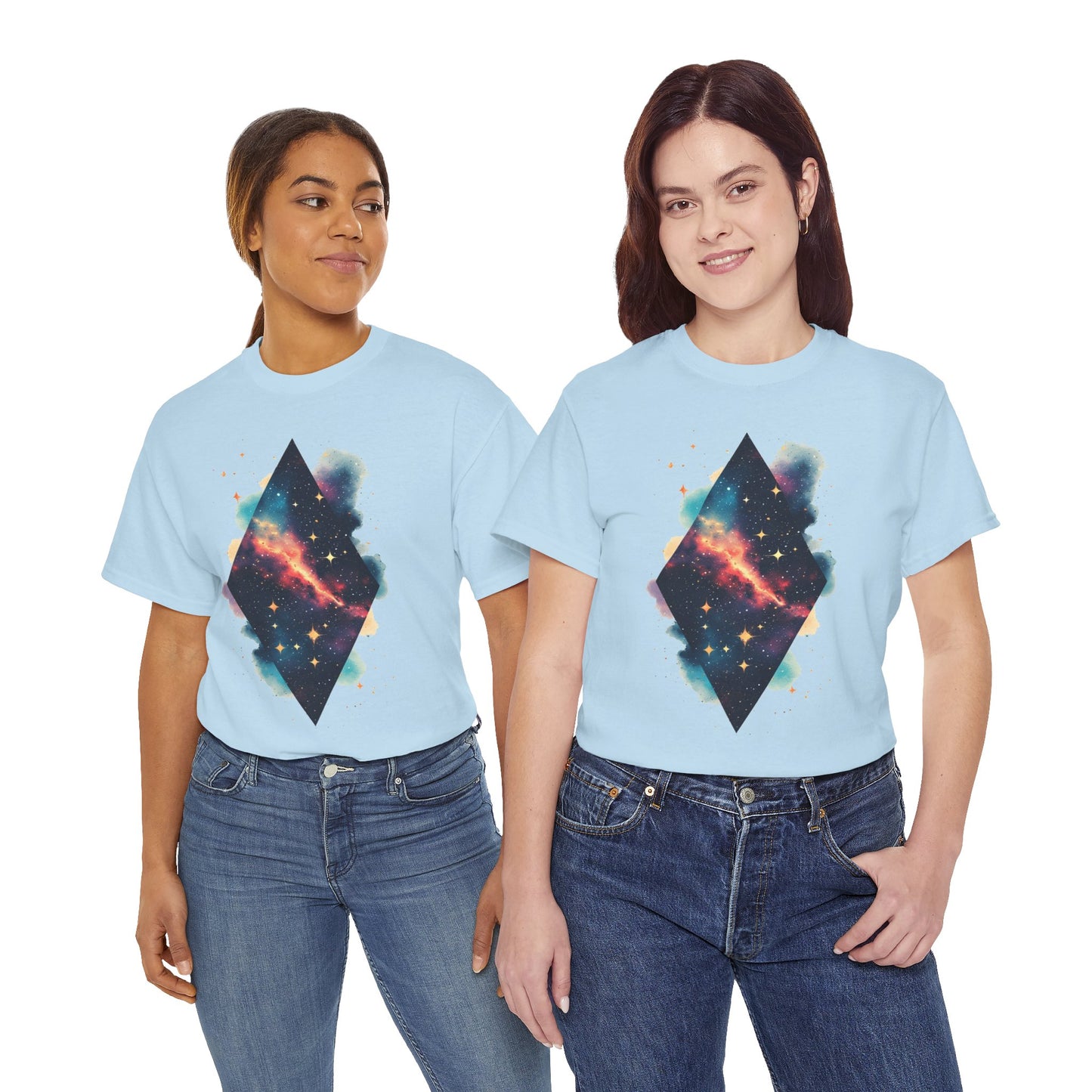 Diamond Galaxy Nebula Art Graphic Tee Shirt *Multiple Colors*