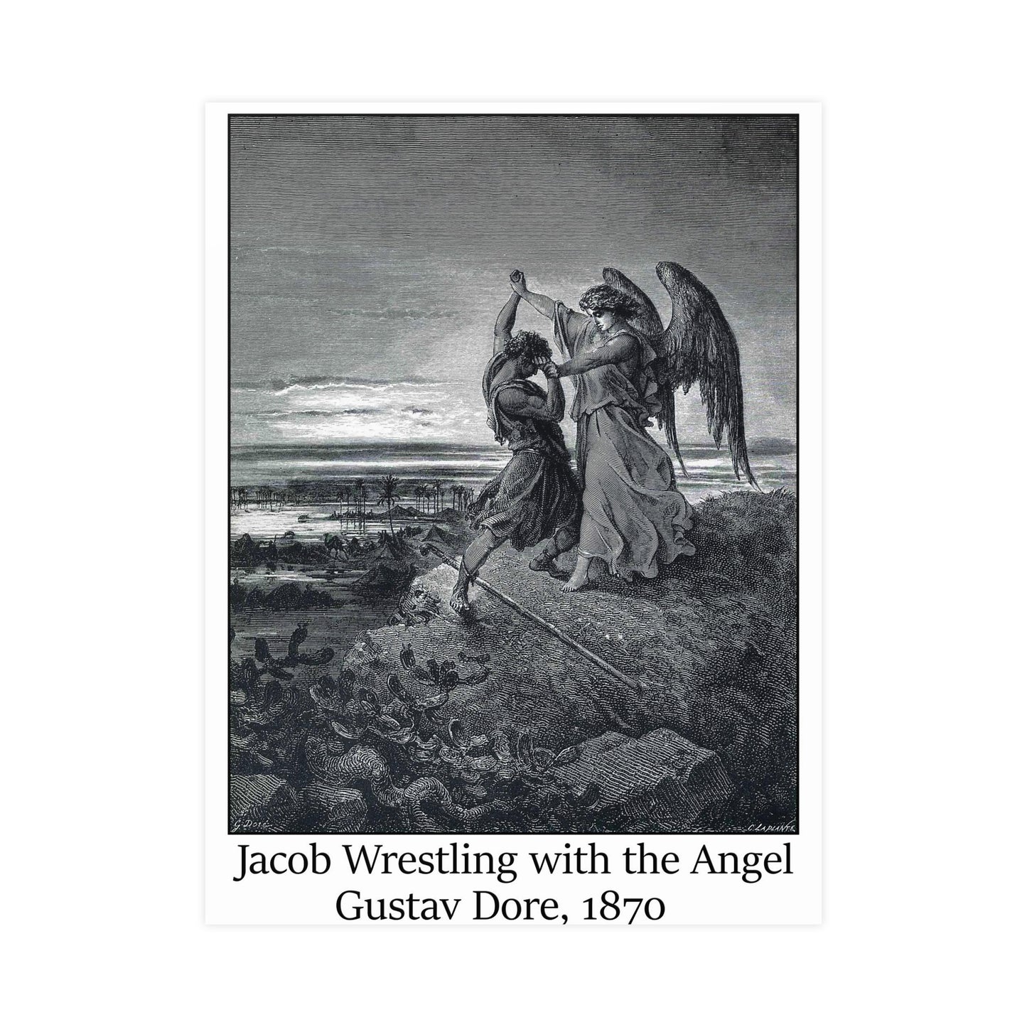 Jacob Wrestling with the Angel - Gustav Dore, 1870