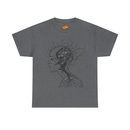 Anatomy Line Drawing Face Graphic Art Tee Shirt
