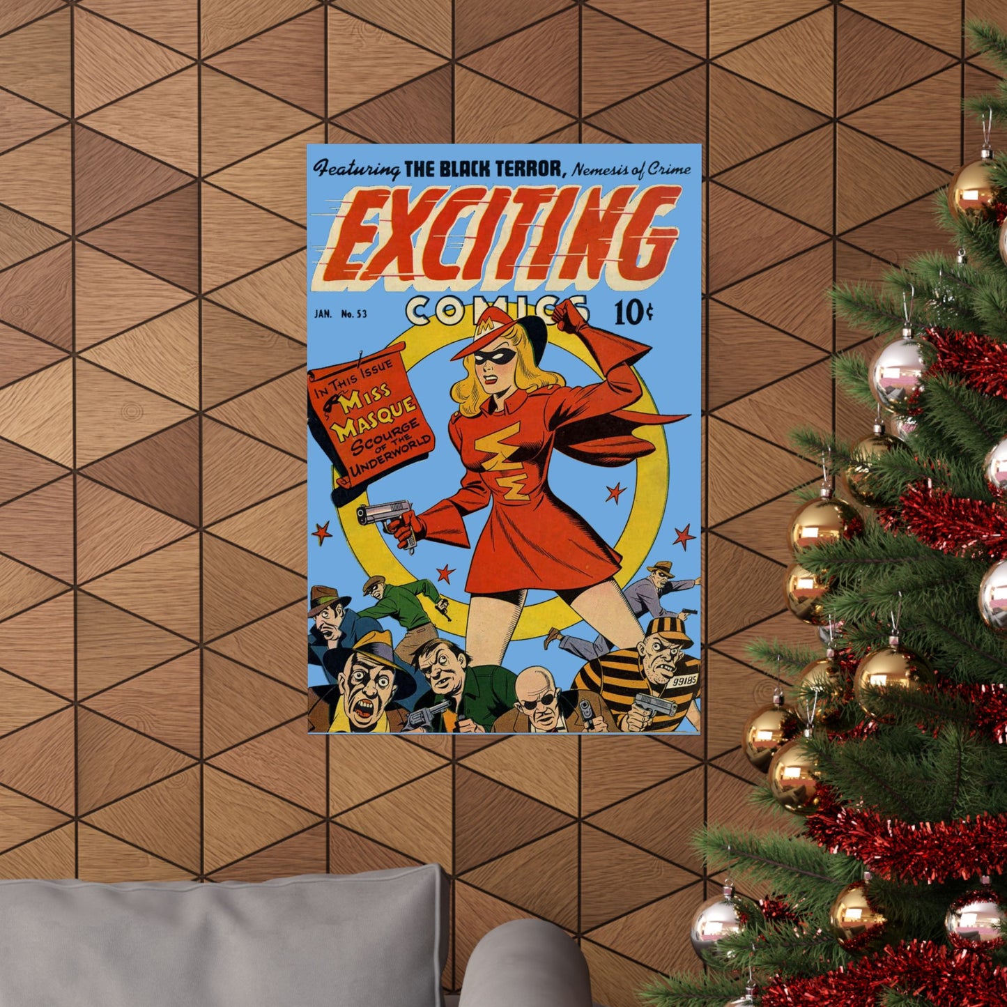 Exciting Comics #53 w/ Miss Masque Poster *Many Sizes Available*