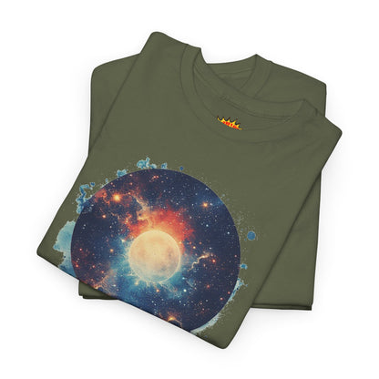 Abstract Galaxy Nebula Art w/Face Graphic Tee Shirt