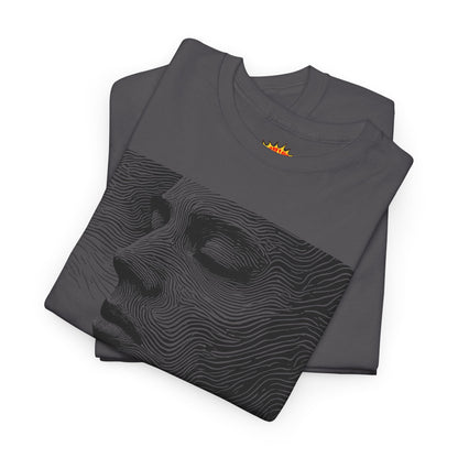 Face Line Drawing Portrait Graphic Art Tee Shirt