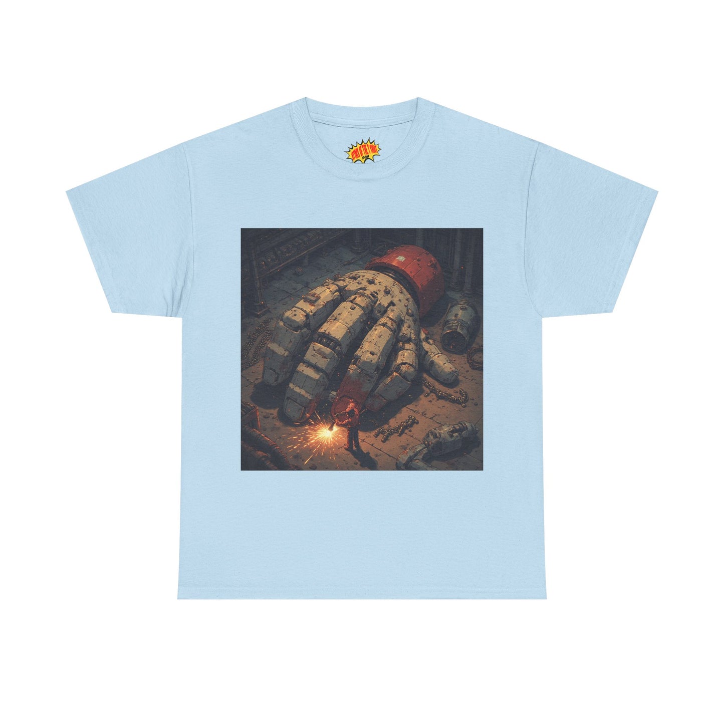 Anime Mech Factory Welder w/Giant Robot Hand T-Shirt *Multiple Colors*