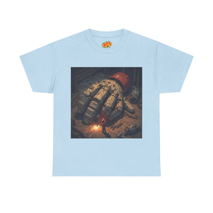 Anime Mech Factory Welder w/Giant Robot Hand T-Shirt