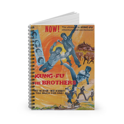 Kung Fu The Brothers - Vintage Movie Poster Notebook