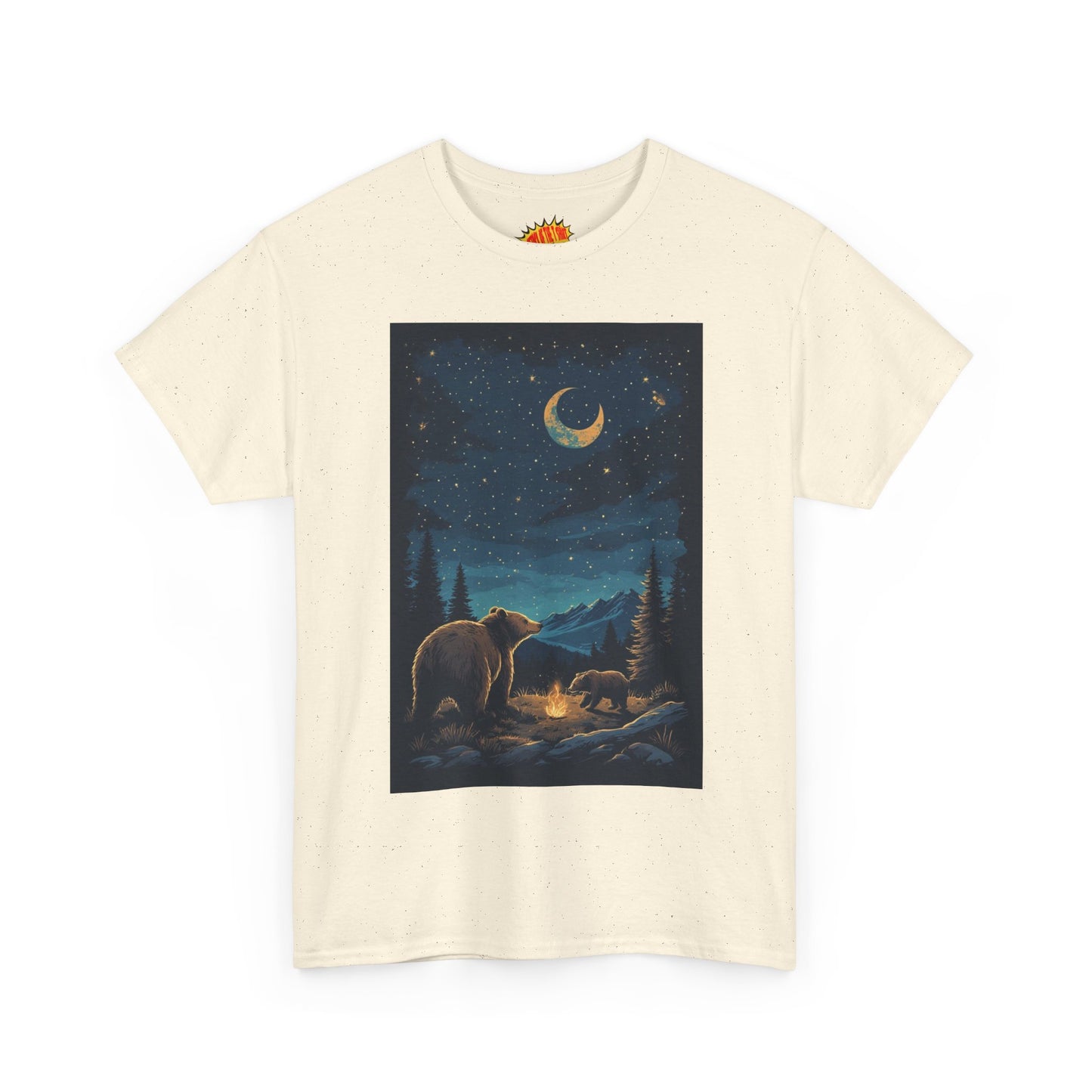Grizzly Bear with Cub Night Scene T-Shirt *Multiple Colors*
