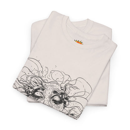 Abstract Face Line Drawing Graphic Art Tee Shirt