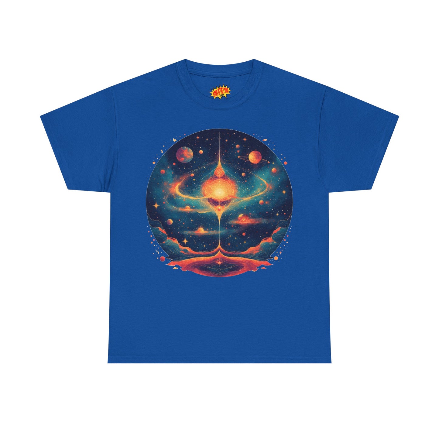 Round Galaxy w/Planets Graphic Tee Shirt *Multiple Colors*