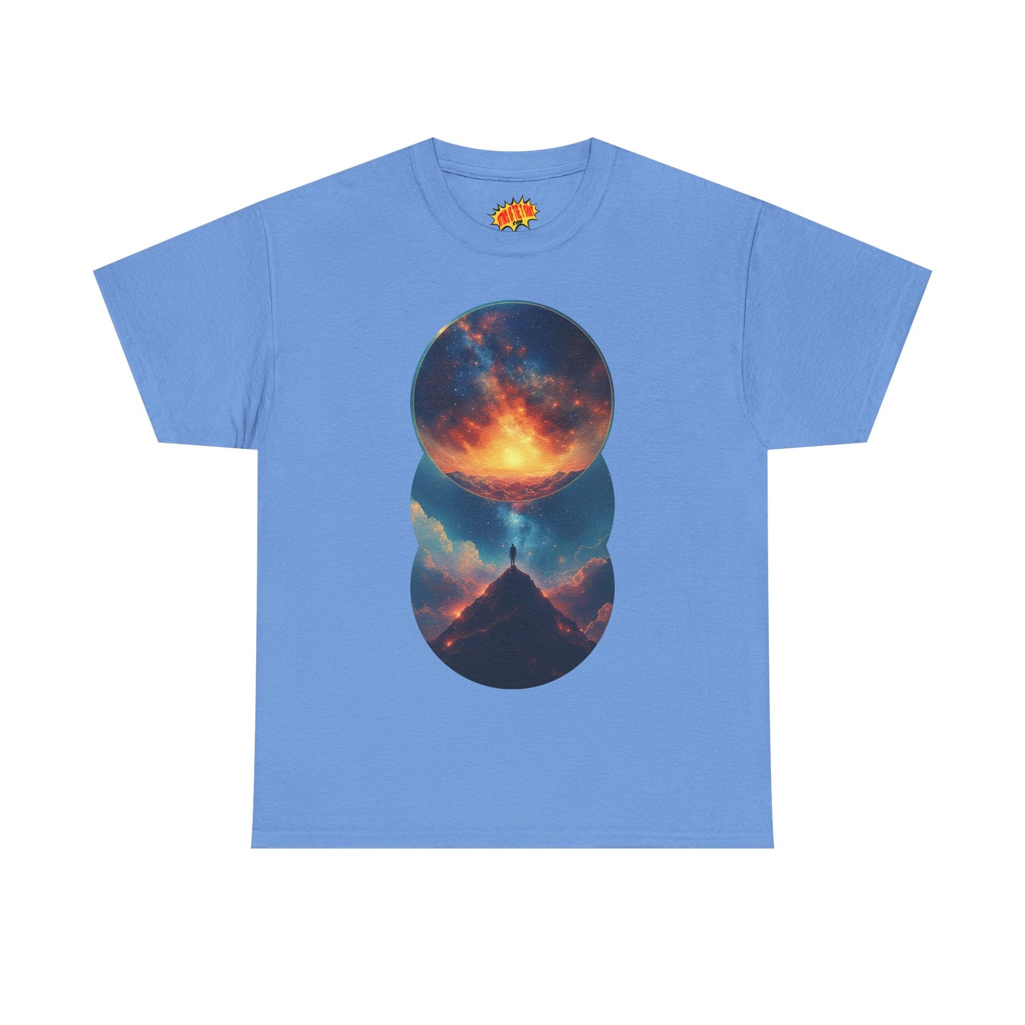 Round Cosmic Galaxy Graphic Art Tee Shirt *Multiple Colors*