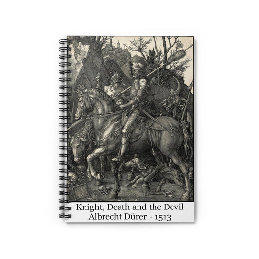 Knight, Death and the Devil - Albrecht Durer, 1513. Spiral Notebook