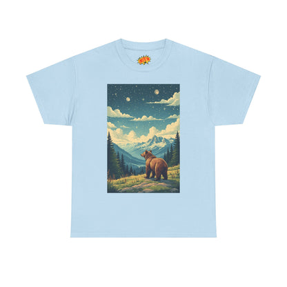 Mountain Bear Double Moon Scene T-Shirt