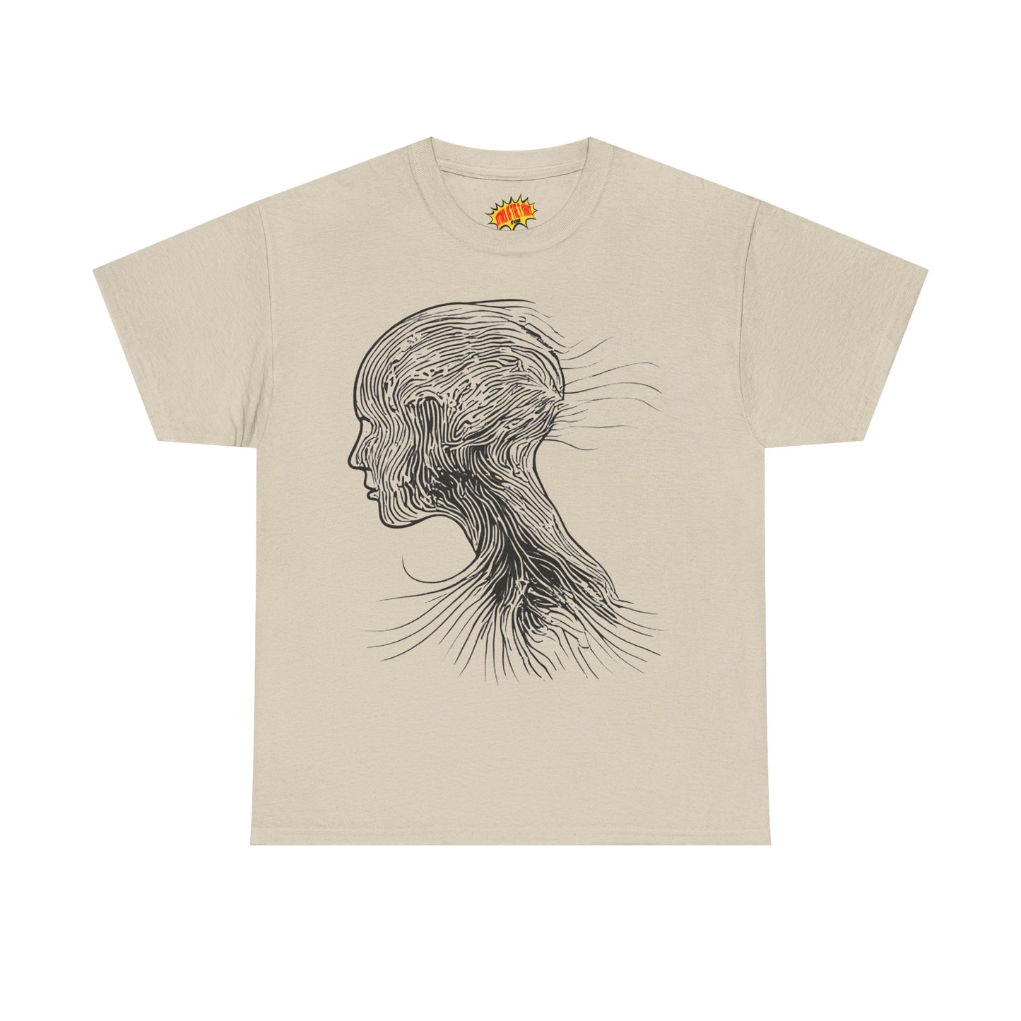 Face Silhouette Line Drawing Graphic Art Tee Shirt *Multiple Colors*