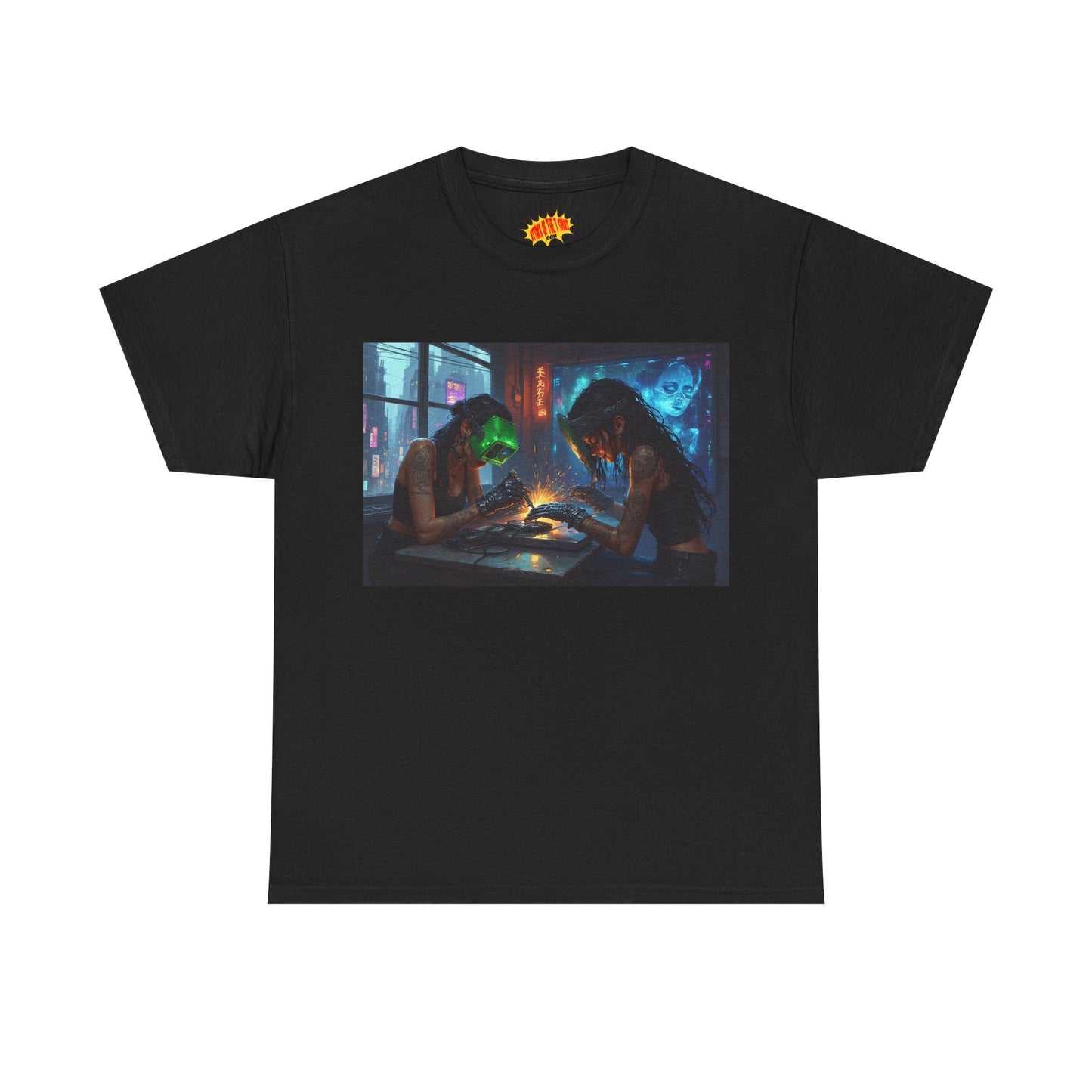 Cyberpunk Robot Nail Salon T-Shirt *Multiple Colors*