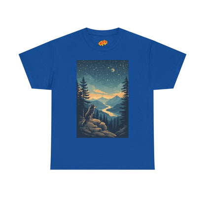 Mountain Wolf Starry Night T-Shirt