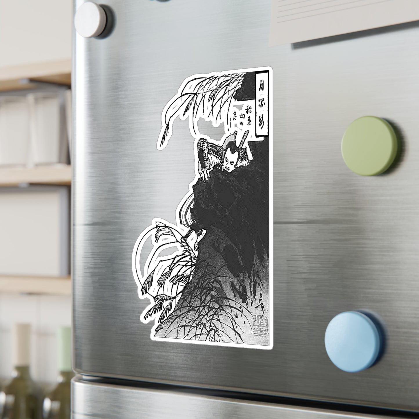 Inaba Mountain Moon Japanese Art Durable Vinyl Decal Sticker