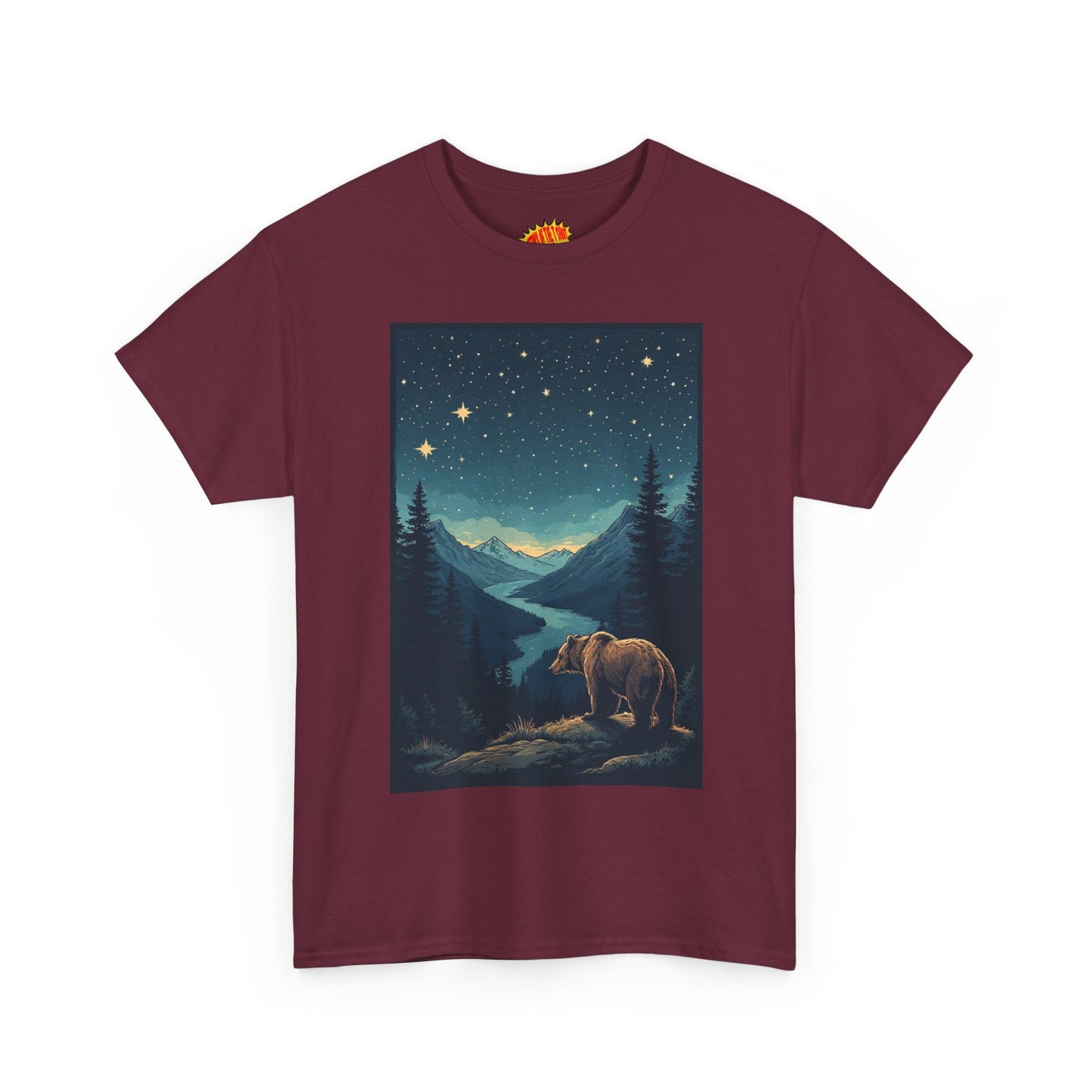 Grizzly Bear Night Scene T-Shirt *Multiple Colors*