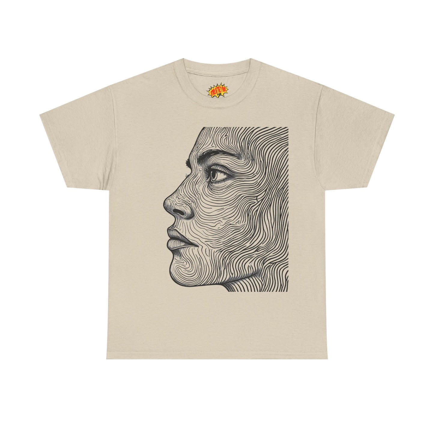 Human Face Profile Line Drawing Graphic Art Tee Shirt *Multiple Colors*