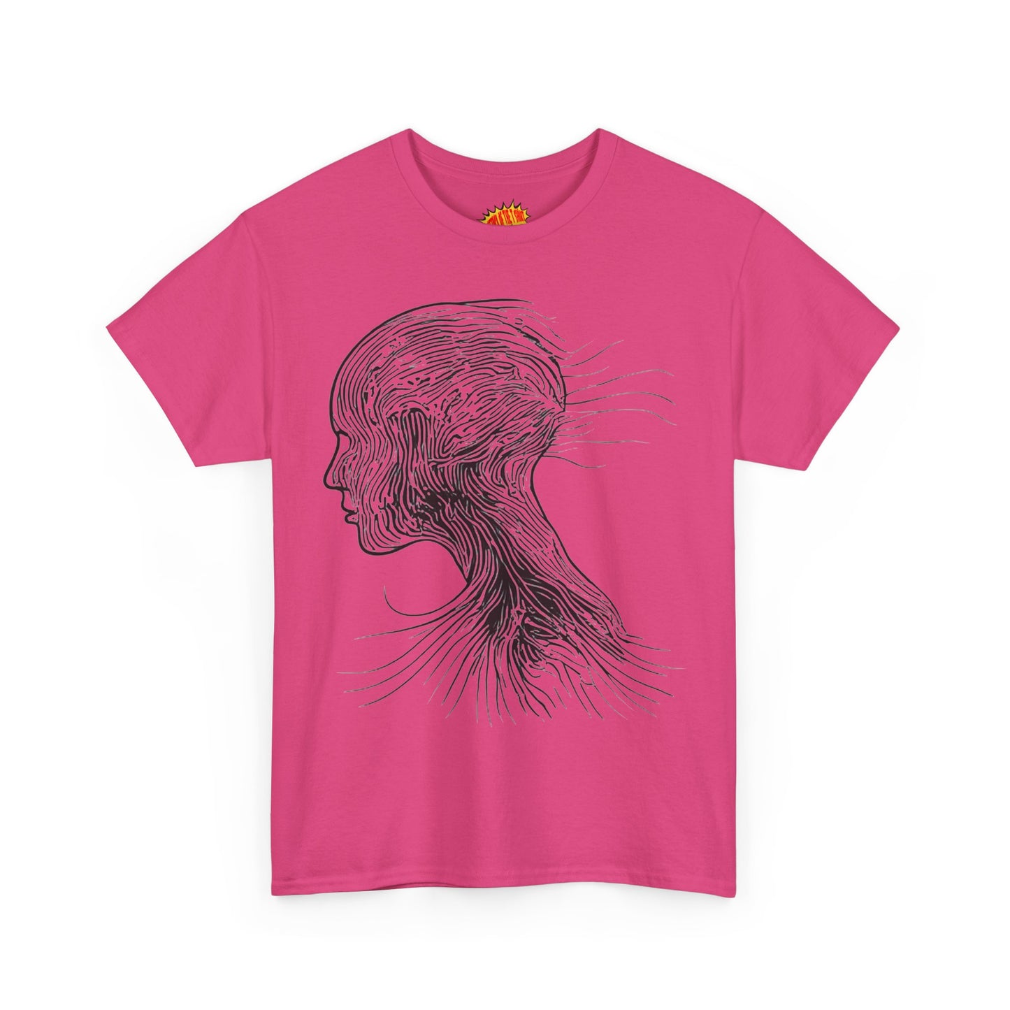 Face Silhouette Line Drawing Graphic Art Tee Shirt *Multiple Colors*