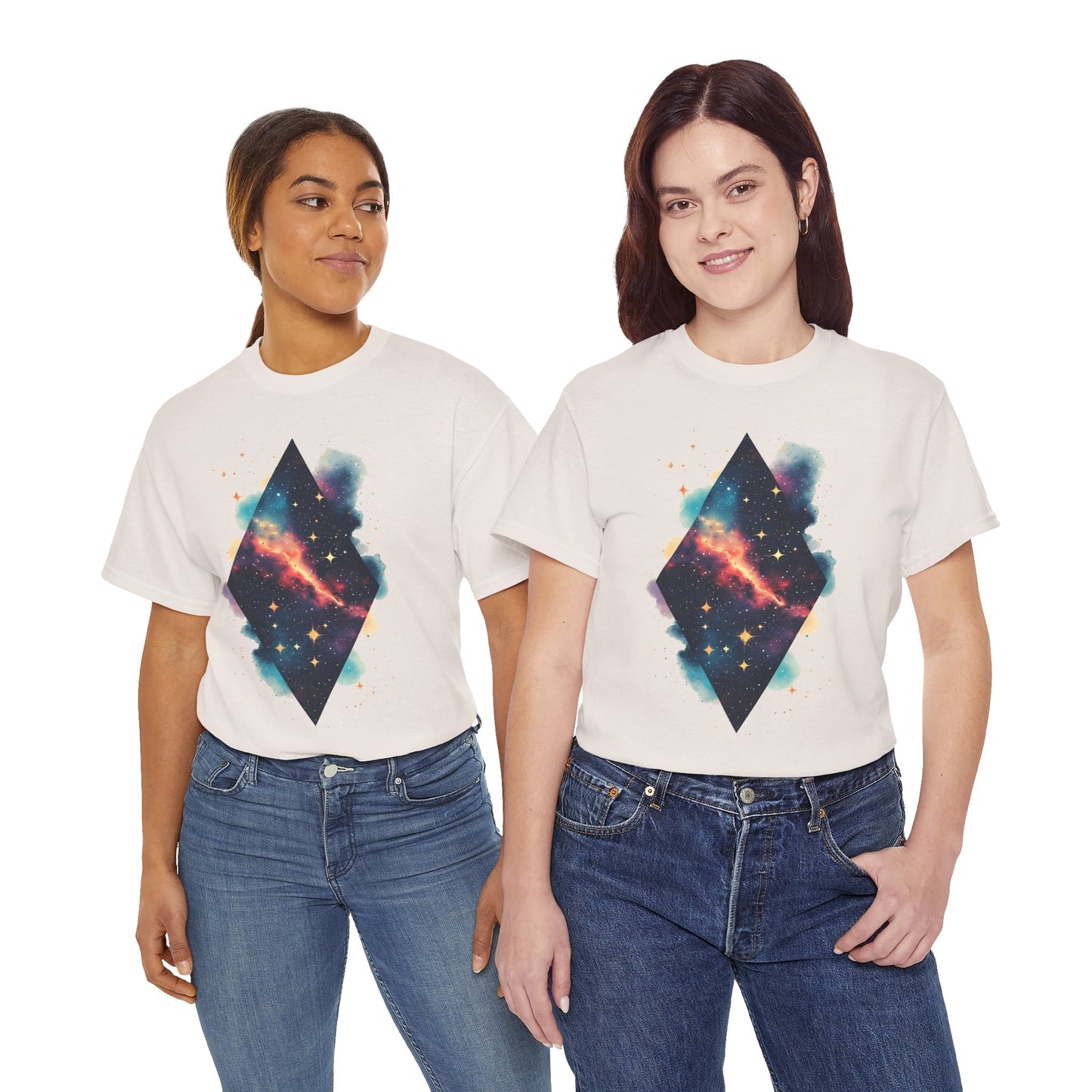 Diamond Galaxy Nebula Art Graphic Tee Shirt *Multiple Colors*