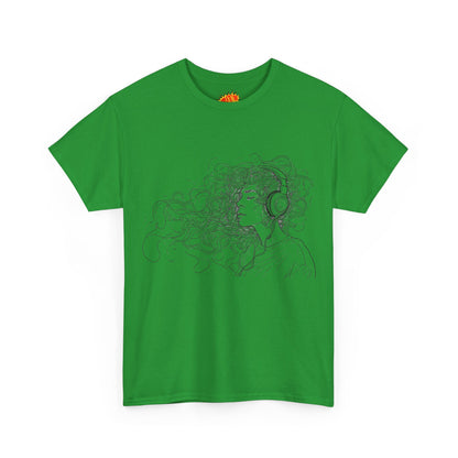 Line Drawing Portrait Graphic Musical Art Tee Shirt
