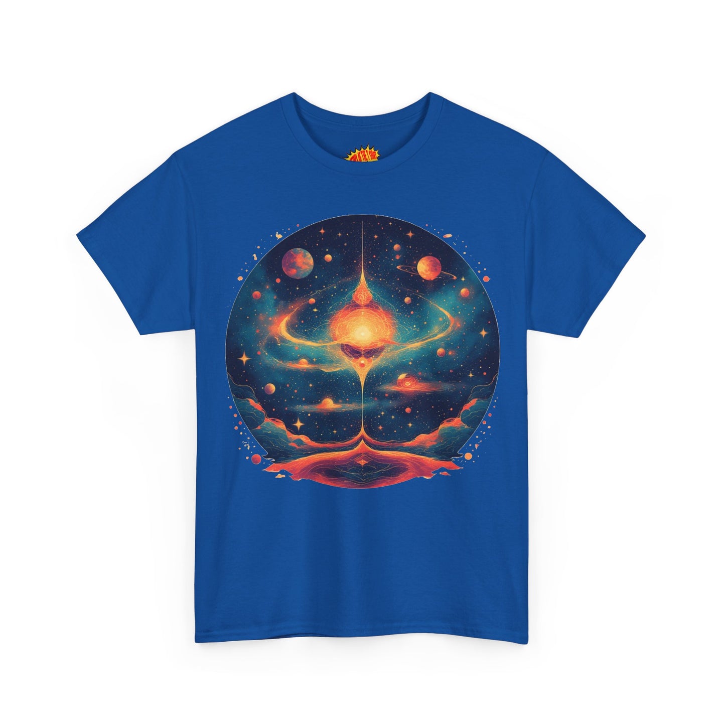 Round Galaxy w/Planets Graphic Tee Shirt *Multiple Colors*