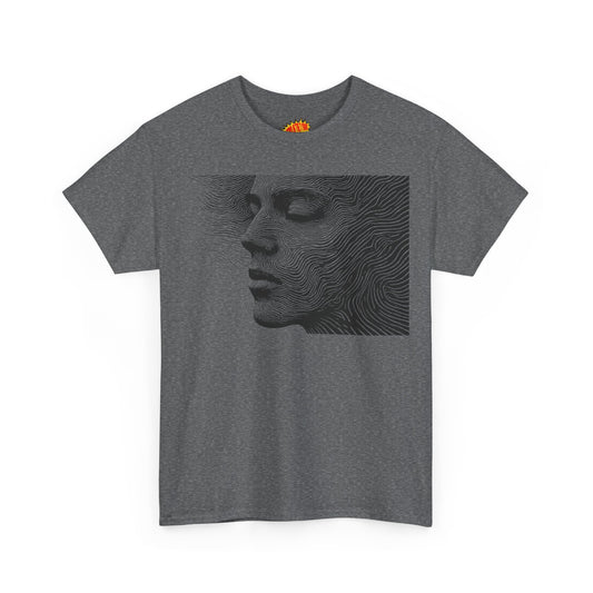 Face Line Drawing Portrait Graphic Art Tee Shirt *Multiple Colors*