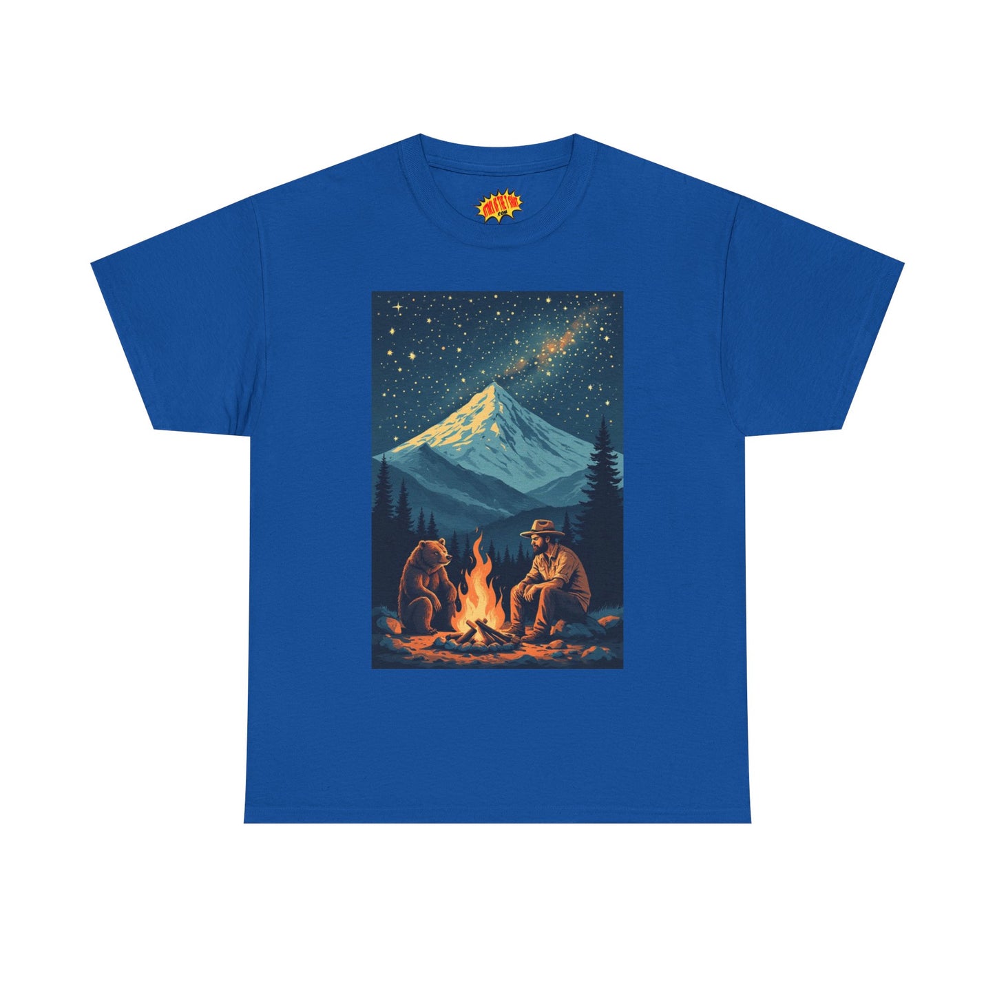Mountain Man w/Bear Campfire T-Shirt *Multiple Colors*