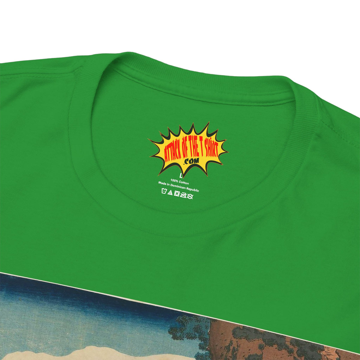 The Hanging-cloud Bridge by Katushika Hokusai - Heavy Cotton Tee *Dark Colors*