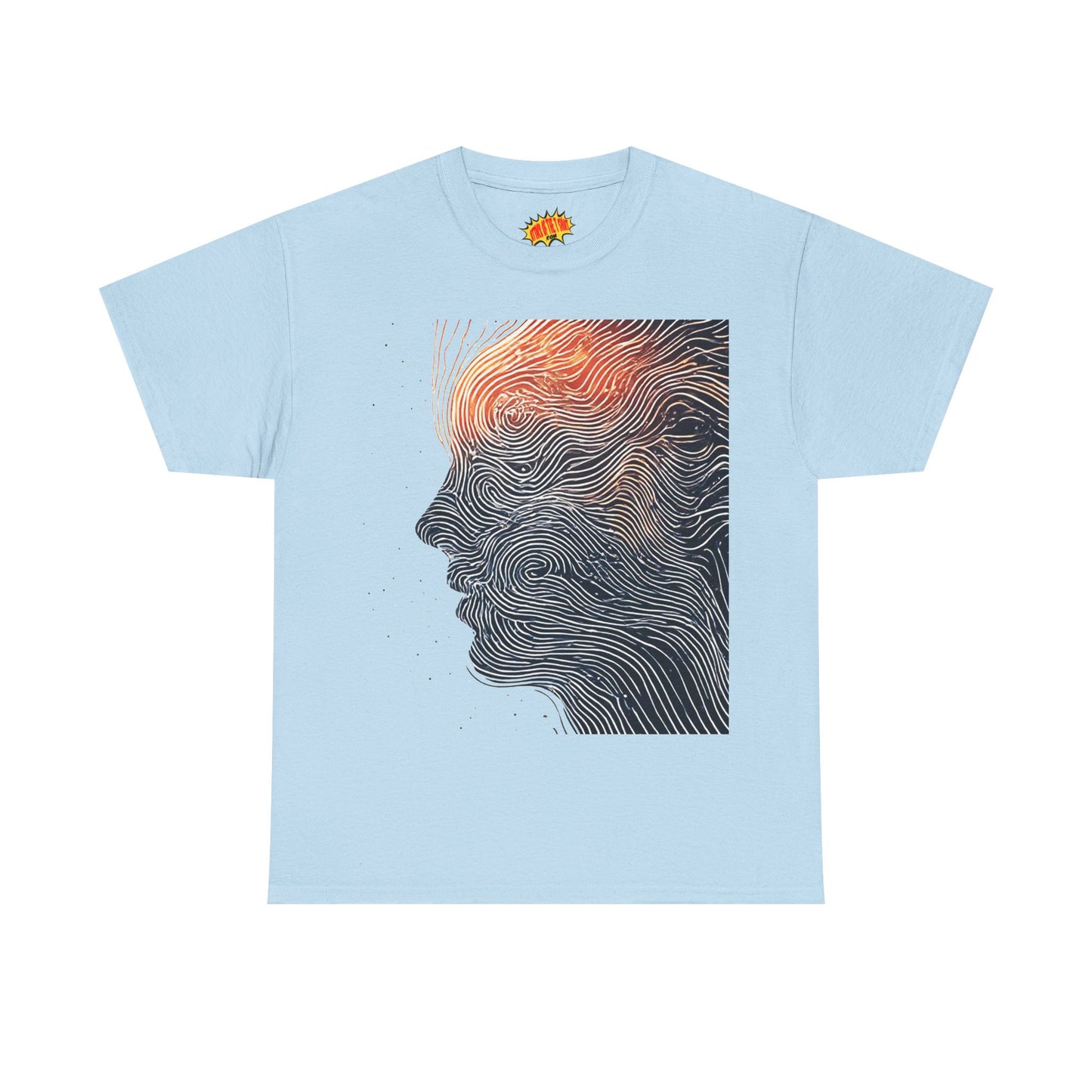 Line Drawing Face Graphic Art Tee Shirt *Multiple Colors*