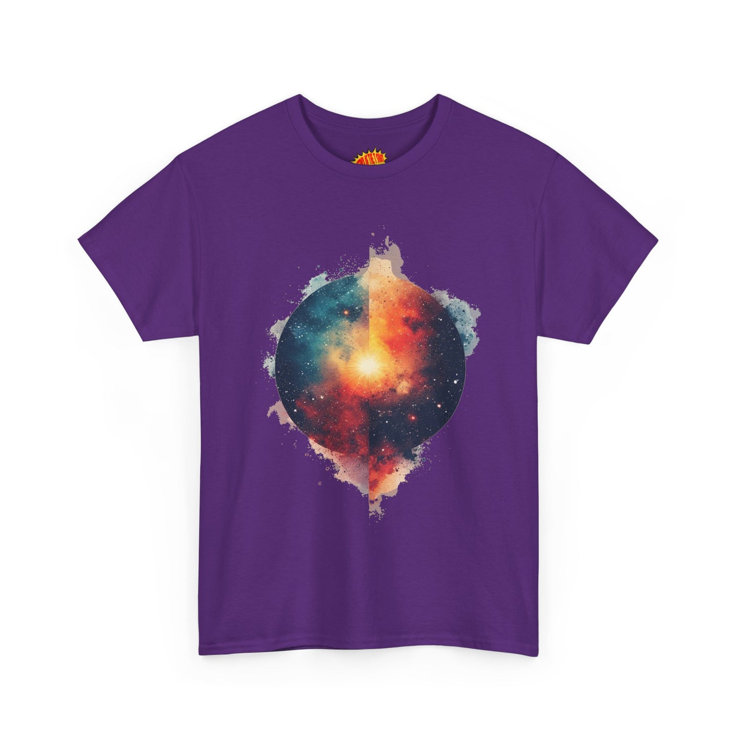 Round Galaxy w/Nebula Graphic Art Tee Shirt *Multiple Colors*