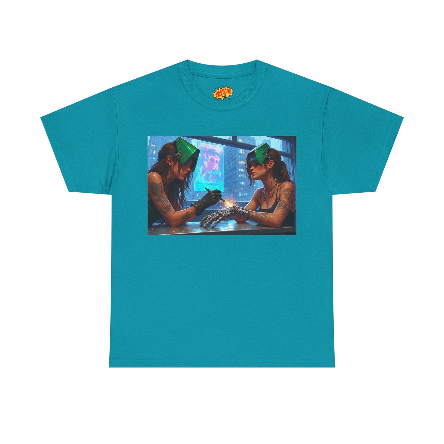 Cyberpunk Robot Hand Repair Scene T-Shirt *Multiple Colors*