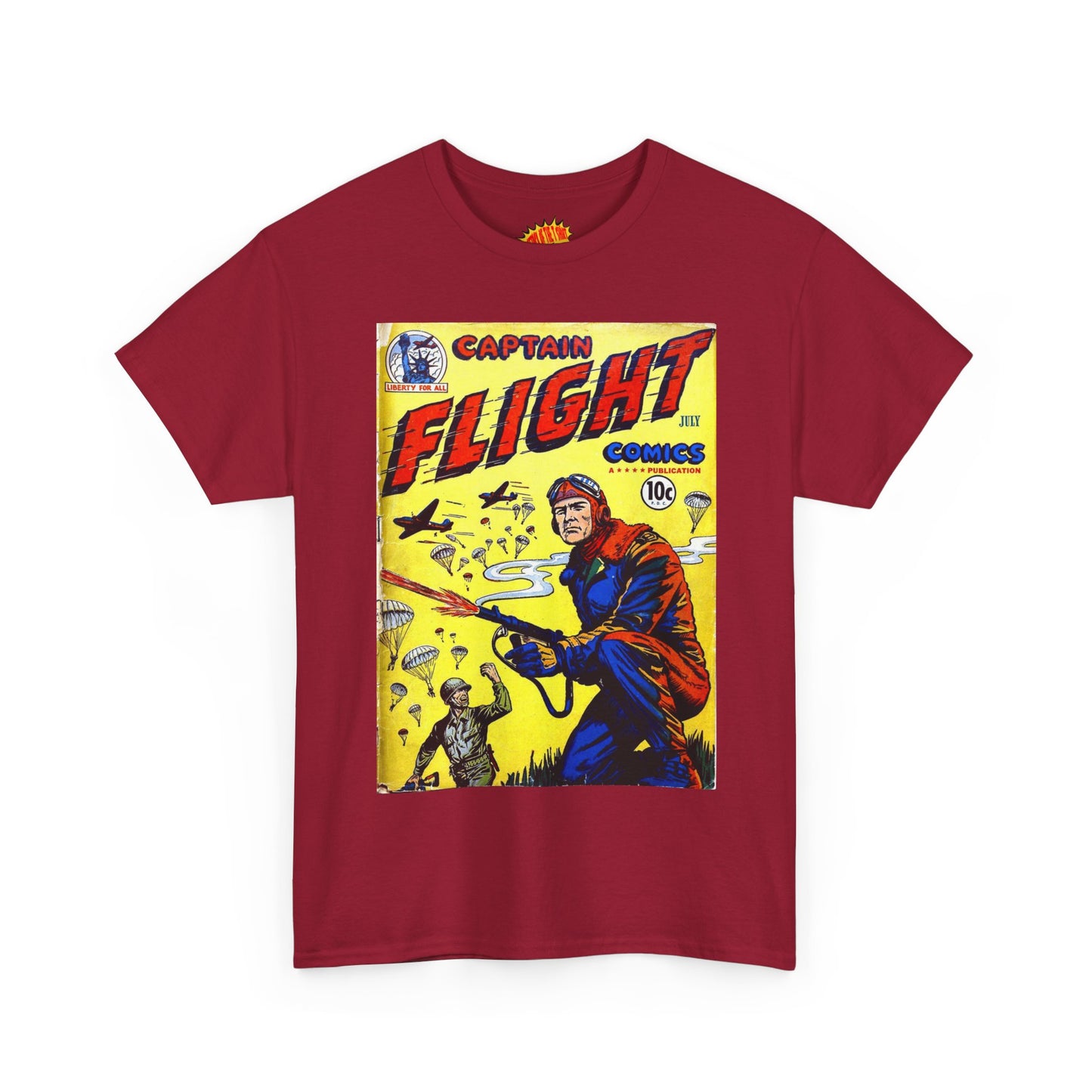 Captain Flight July Comic Tee Shirt *Multiple Colors*