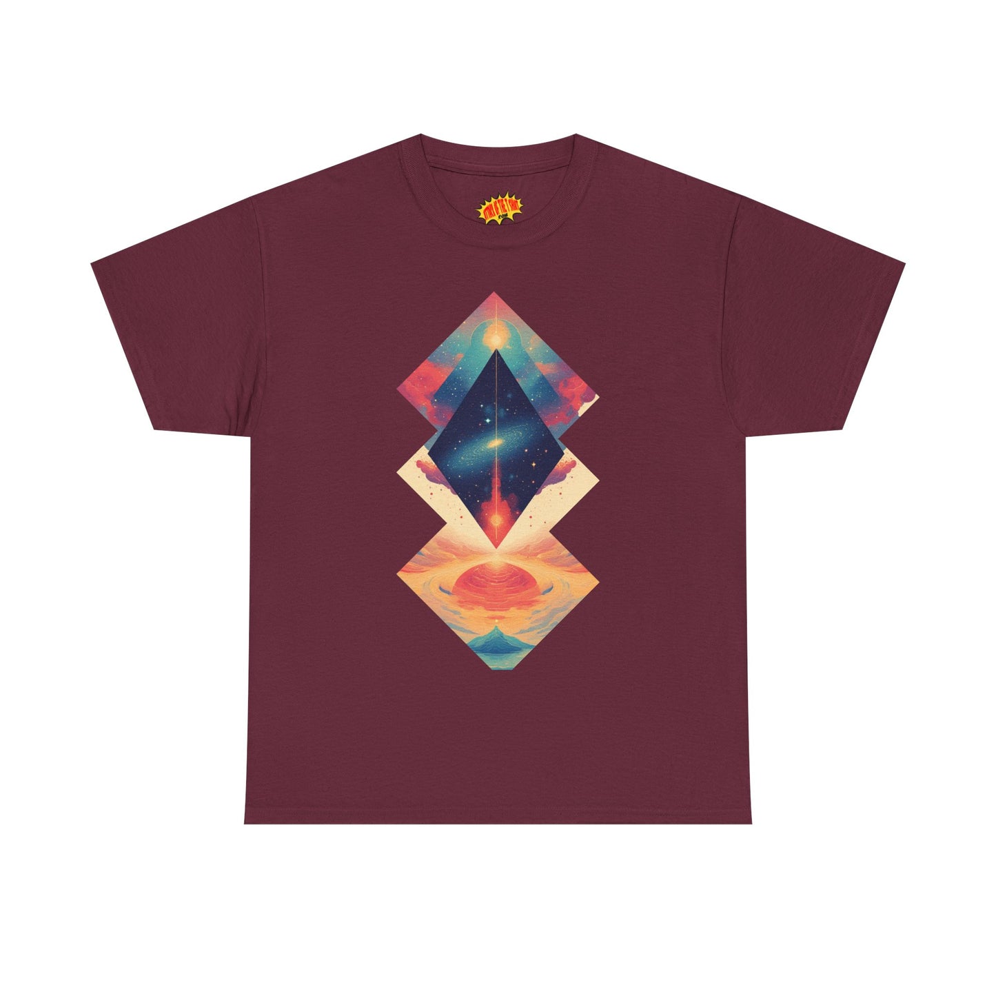 Geometric Shape Galaxy Graphic Space Art Tee Shirt *Multiple Colors*