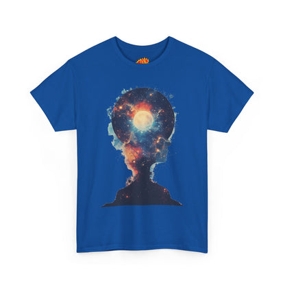 Abstract Galaxy Nebula Art w/Face Graphic Tee Shirt