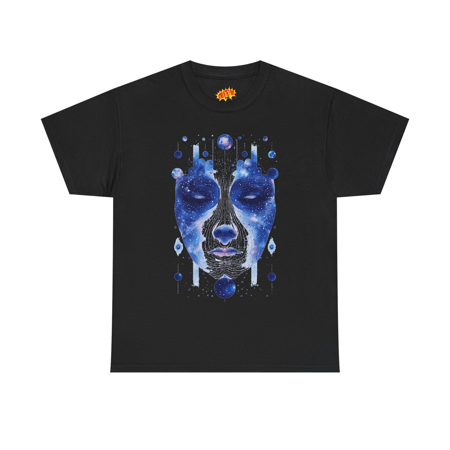Cosmic Face Galaxy Graphic Space Art Tee Shirt *Multiple Colors*