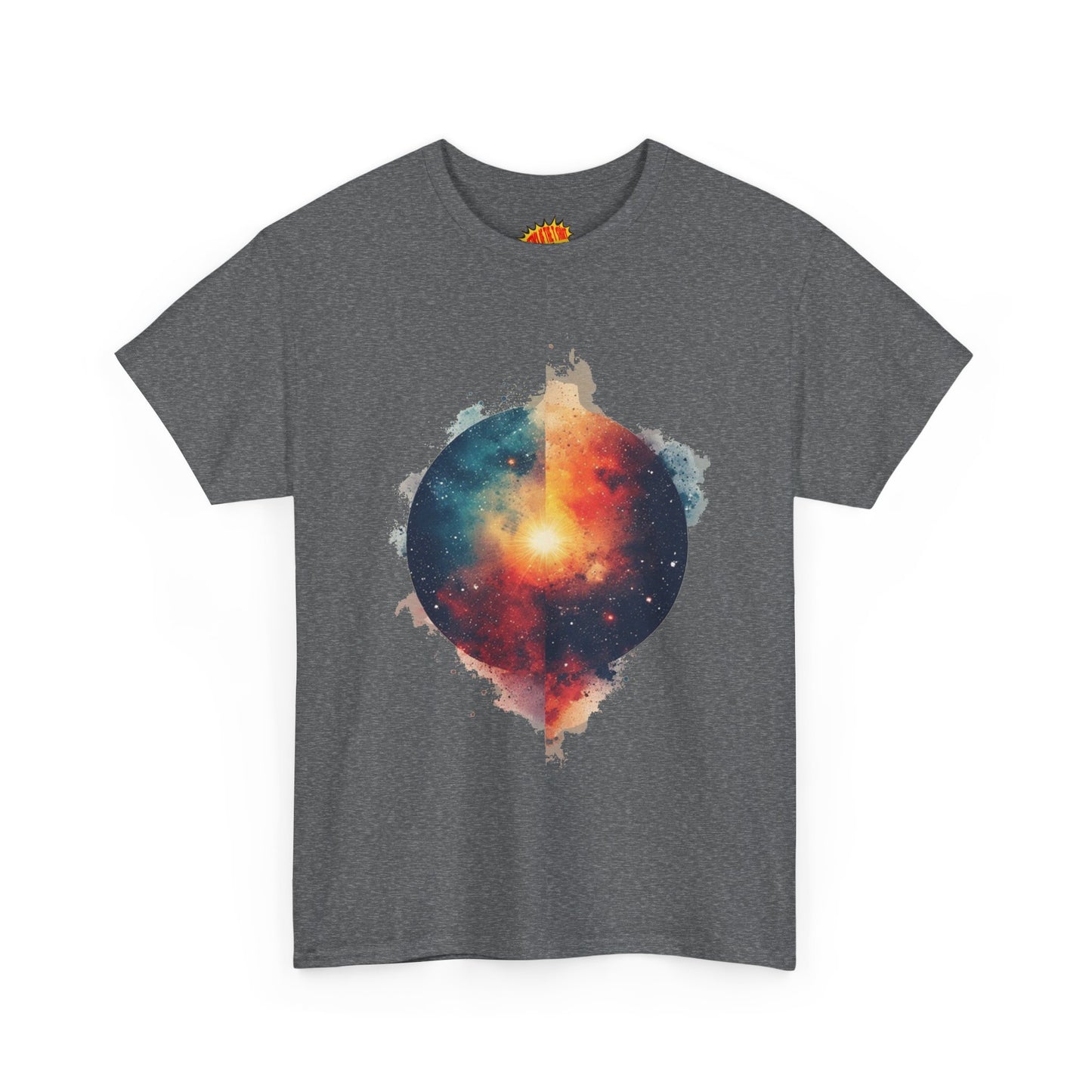 Round Galaxy w/Nebula Graphic Art Tee Shirt *Multiple Colors*