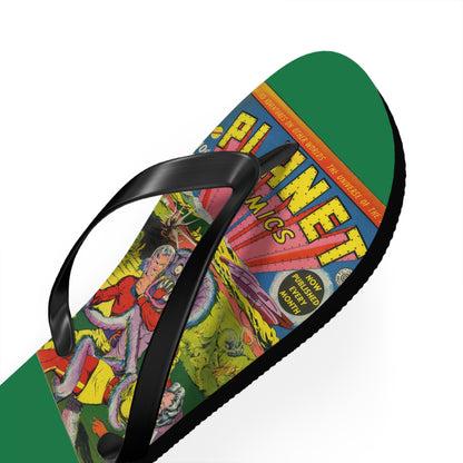 Planet Comics #2 Flip Flops Green *Multiple Sizes Available*