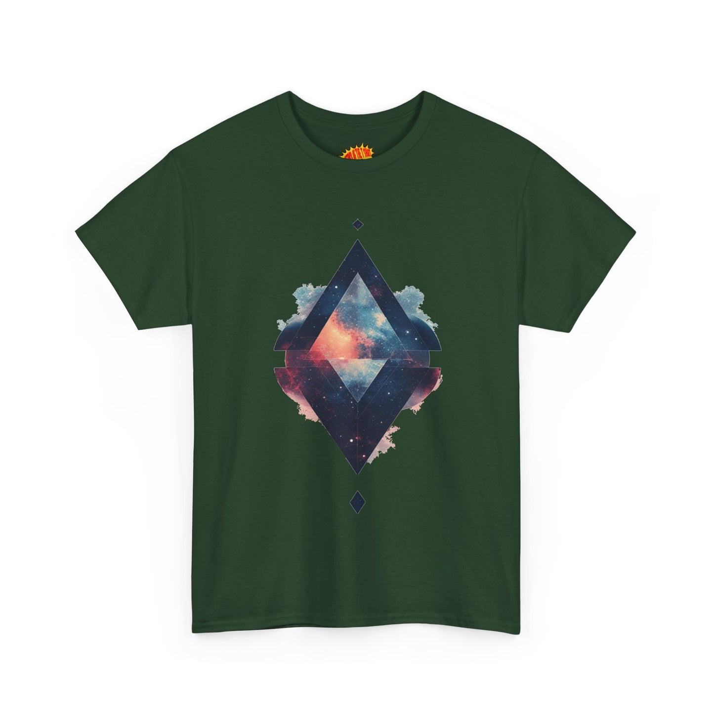 Split Diamond Shape Nebula Graphic Space Art Tee Shirt *Multiple Colors*