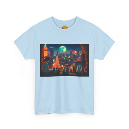 Anime Cityscape Scene w/Cats T-Shirt