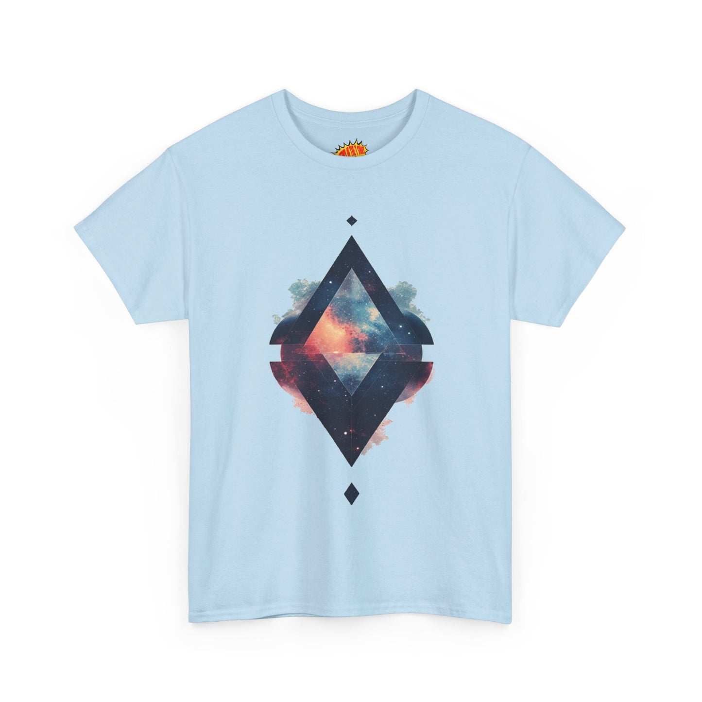 Split Diamond Shape Nebula Graphic Space Art Tee Shirt *Multiple Colors*