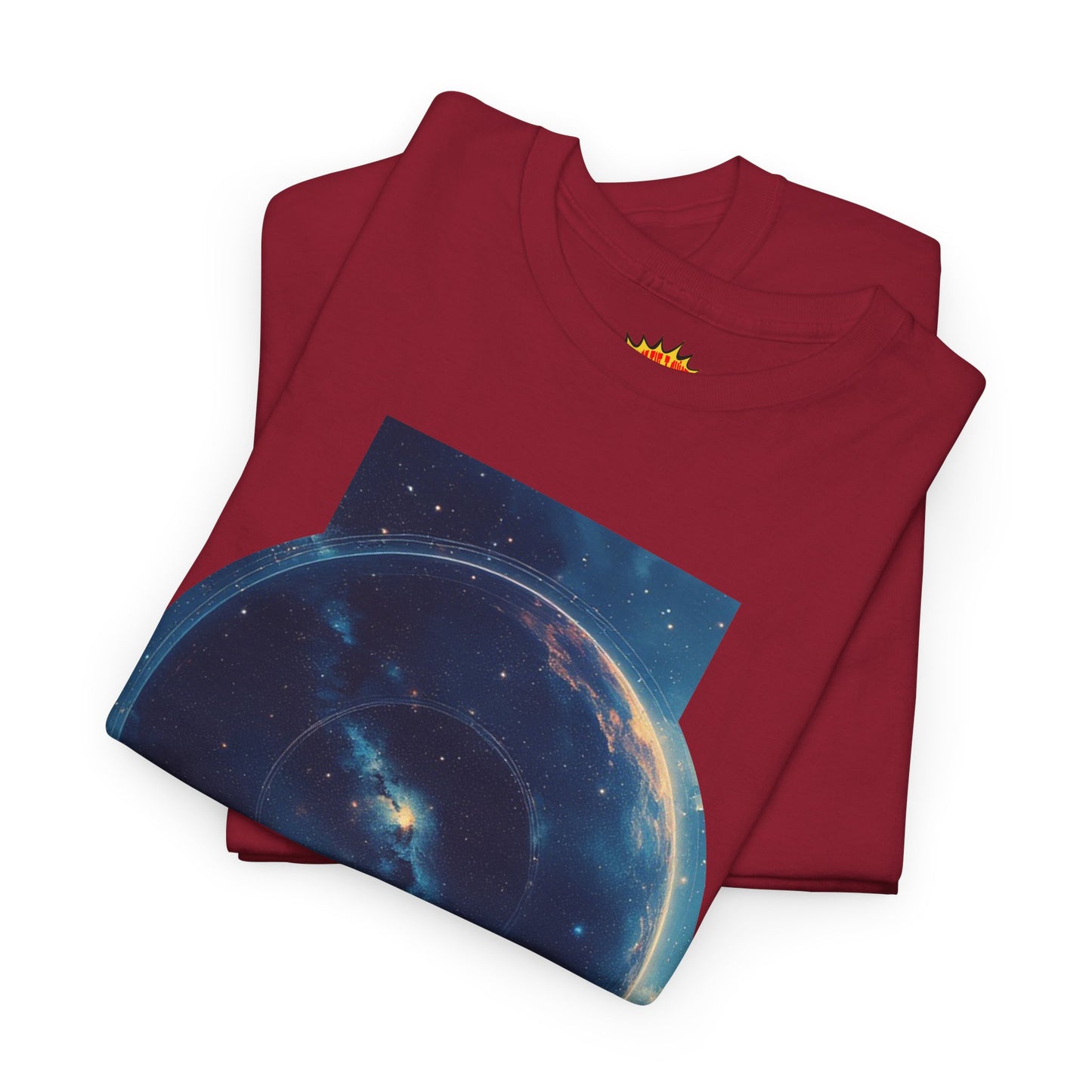 Round Galaxy Space Graphic Art Tee Shirt *Multiple Colors*