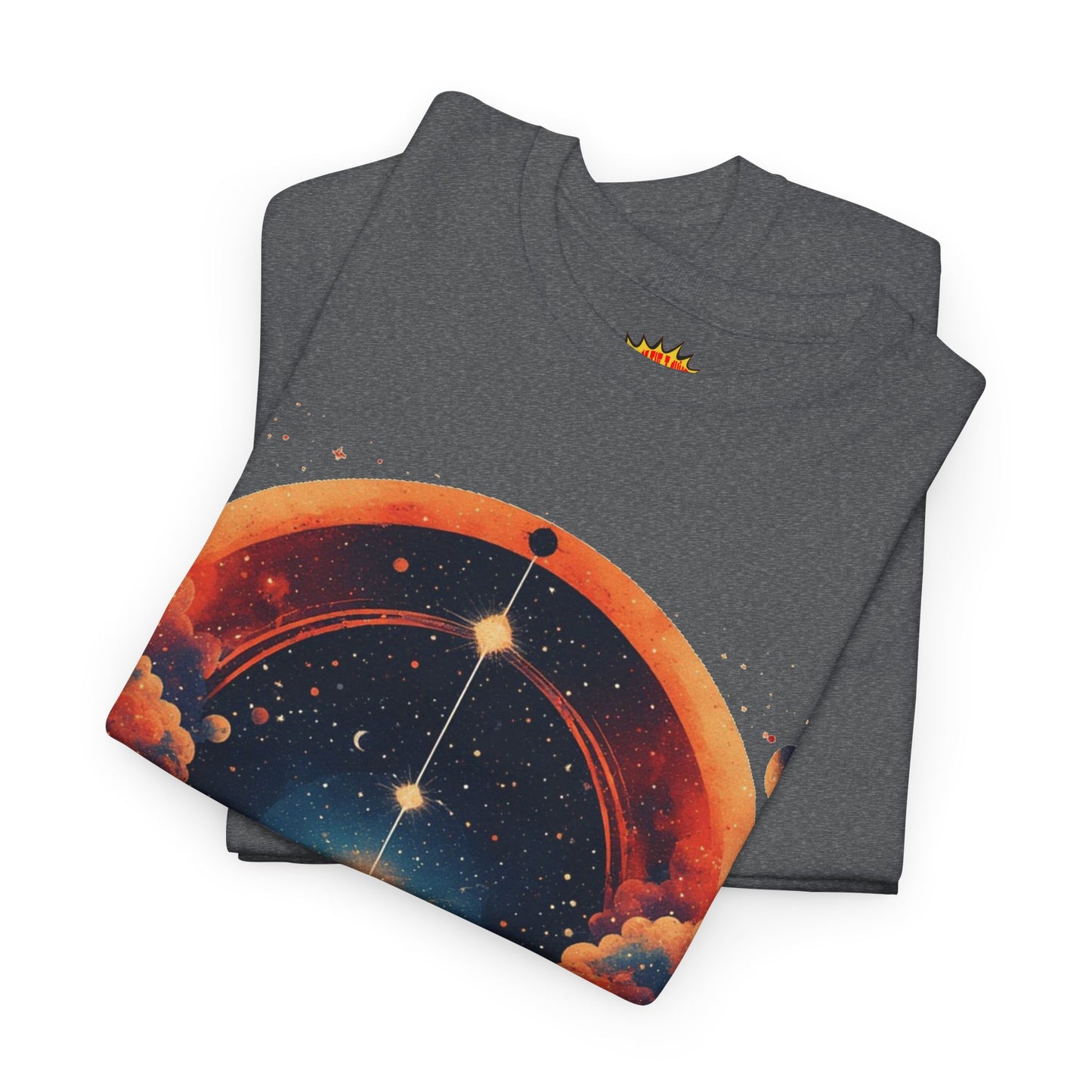 Round Galaxy Graphic Tee Shirt *Multiple Colors*