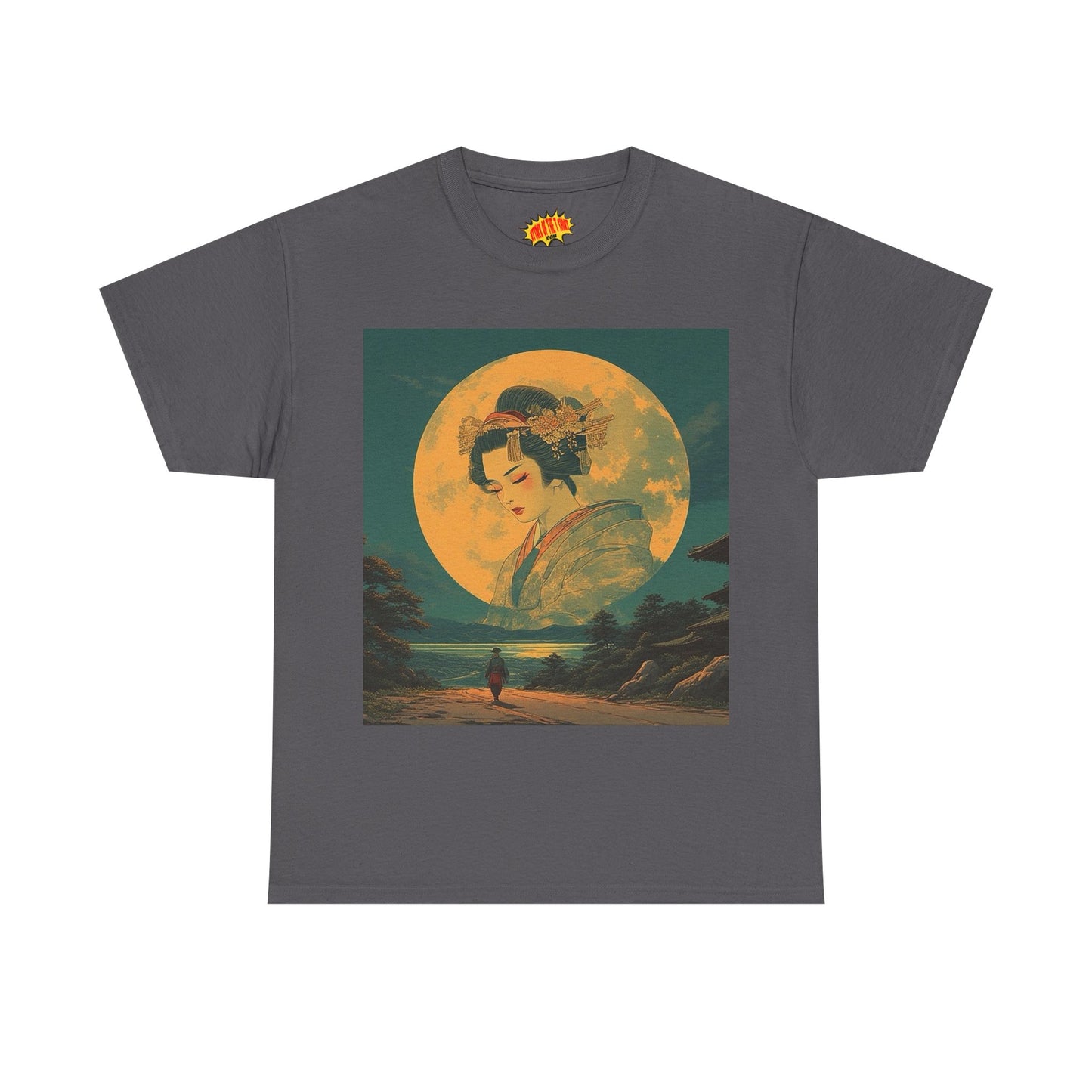 Japanese Geisha Full Moon T-Shirt *Multiple Colors*