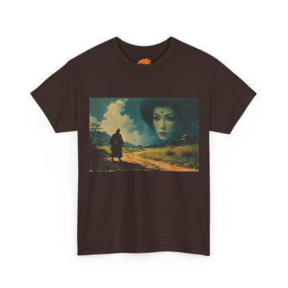 Walking Samurai w/Sky Geisha Woman T-Shirt