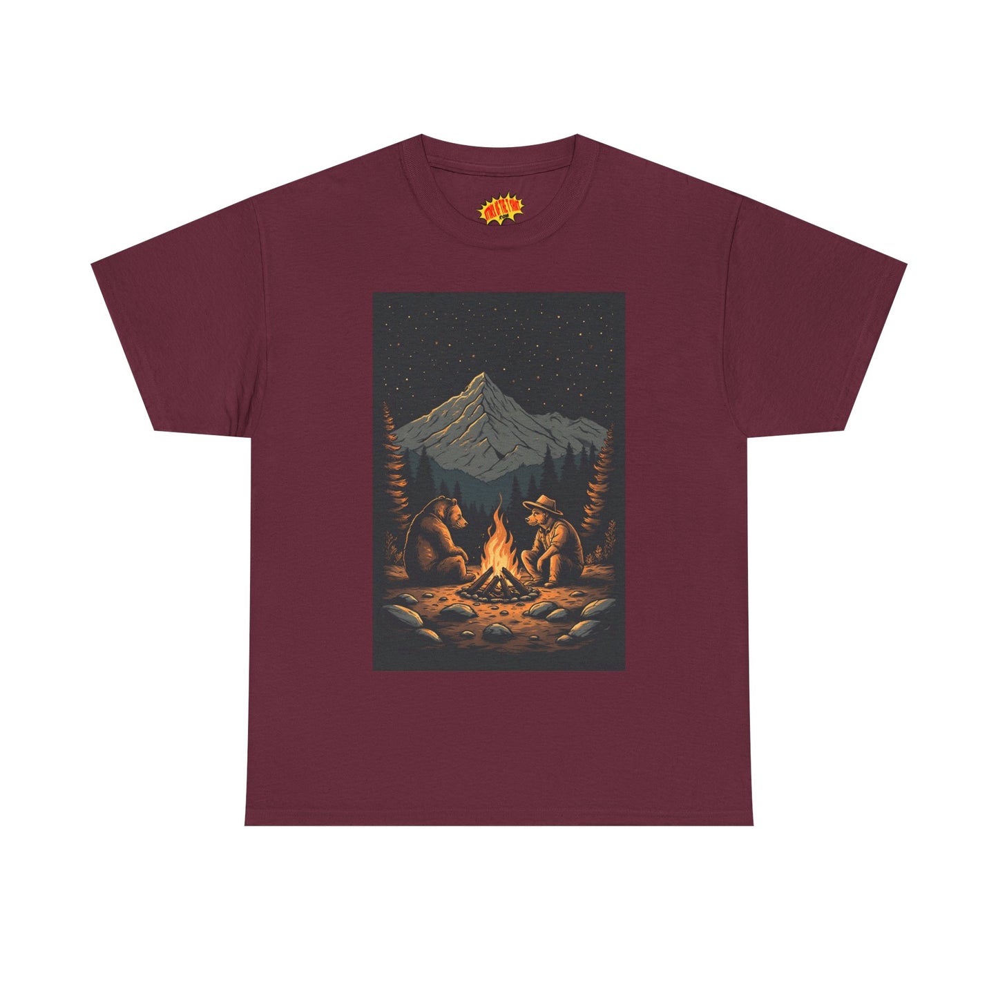 Mountain Bears Campfire Scene T-Shirt *Multiple Colors*