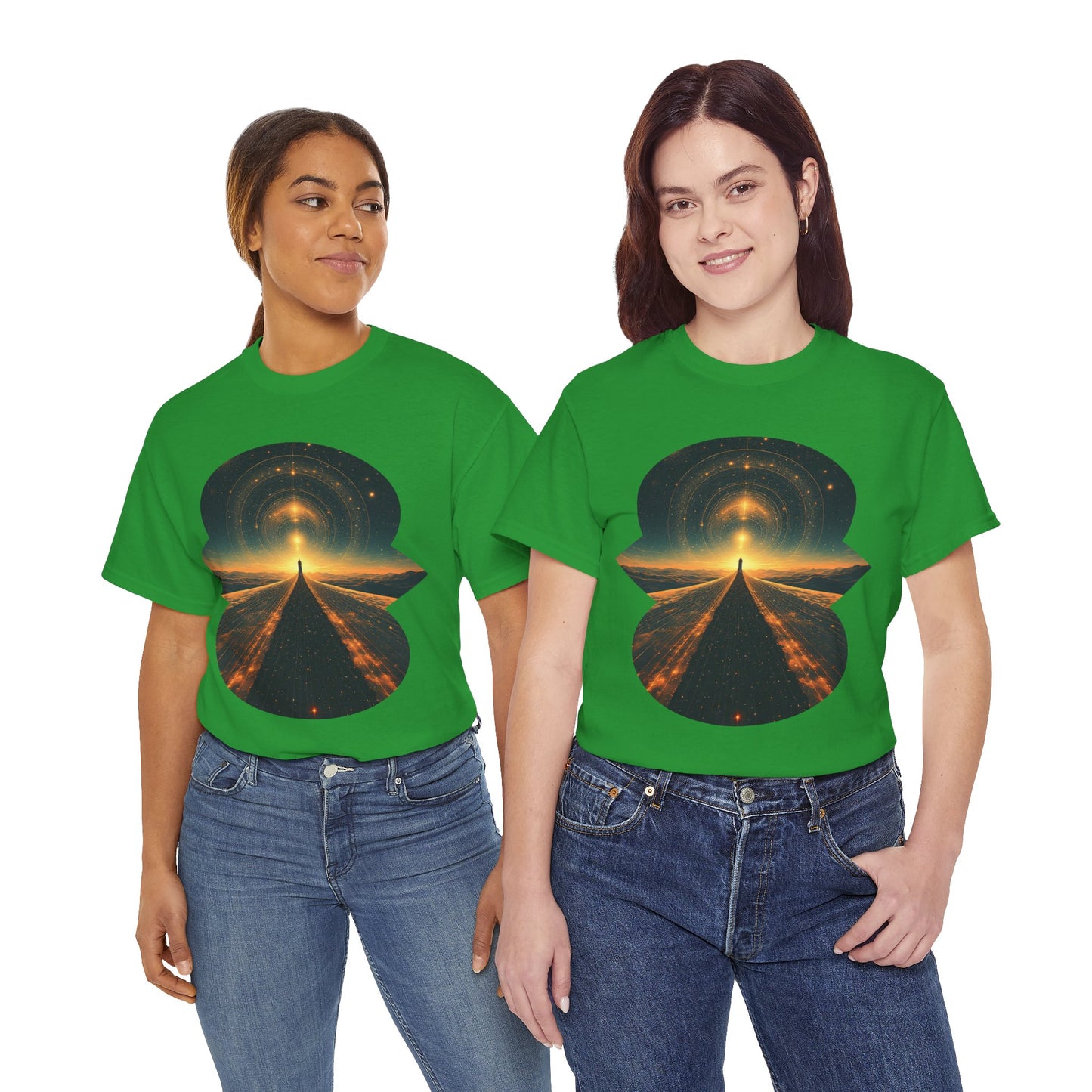 Cosmic Path Space Graphic Art Tee Shirt *Multiple Colors*